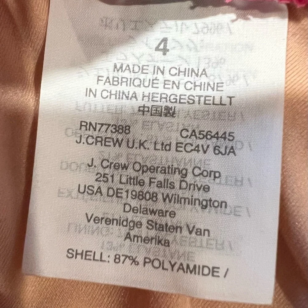 J. Crew ruffle detail One Shoulder Pink One piece swimwear size 4